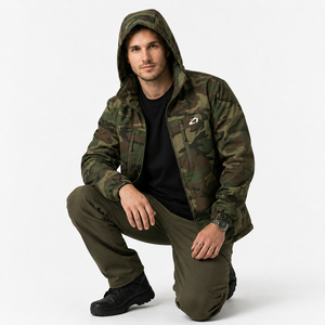 Casual Style Custom Woodland <b>Camo</b> Hood Tactical <b>Jacket</b> Outdoor Softshell Hunting Style Utility Windbreaker Men's <b>Jackets</b> Hoodies - Product Image 6