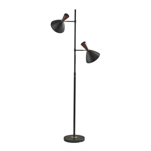 Lampe sur pied élégante blanche avec abat-jour en lin pour les espaces intérieurs minimalistes - Product Image 4