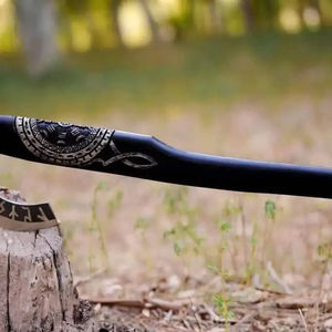 Hache de fendage Burraq personnalisée de 19,5 pouces en acier au carbone, type tomahawk, avec manche en bois de rose barbu, étui en cuir, pour le camping, les activités de plein air, cadeau pour papa, fabriquée à la main - Product Image 4