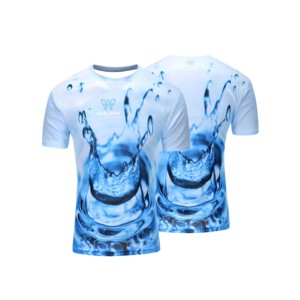 Camiseta con cuello redondo y diseño de sublimación de 180 gsm, camiseta ajustada para hombre al por mayor OEM, camiseta de sublimación en oferta al por mayor. - Product Image 4