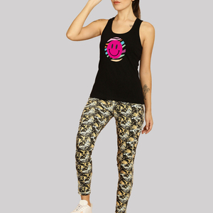 Camisetas sin mangas para mujer, personalizadas con gráficos, de algodón, para verano, informales, con cuello redondo, espalda cruzada, para gimnasio, correr, con textura acanalada - Product Image 3