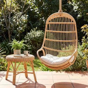 New Arrival Rattan Hanging <b>Chair</b> Egg Swing <b>Chair</b> Natural Wicker Hanging Seat For Patio <b>Garden</b> Balcony Indoor Outdoor Furniture - Product Image 1