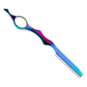 Custom Logo Multi Color Plasma Coating <b>Barber</b> Hair Texturizing Razor Salon Manual Hairdressing Thinning Cutting Razors - Product Image 5