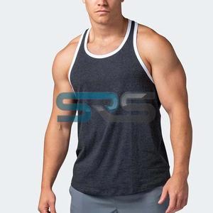 Camisetas sin mangas transpirables para hombre, tallas grandes, con tejido de encaje, estilo urbano, poliéster/algodón, ropa de gimnasio, las más vendidas - Product Image 5