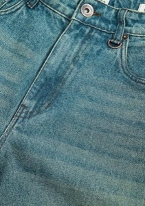 Jean en denim bleu décontracté pour homme, coupe ample, jambe large, en coton écologique, confortable et déchiré, qualité supérieure - Product Image 5