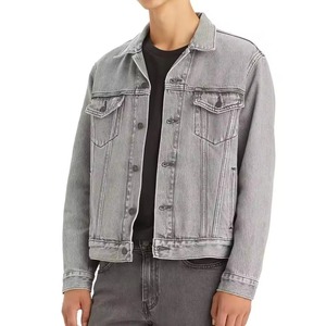 High Quality Denim <b>Jacket</b> for <b>Men</b> Custom Logo Casual Streetwear Riding Style Jeans Outerwear Customized logo <b>Men's</b> Casual <b>Jacket</b> - Product Image 3