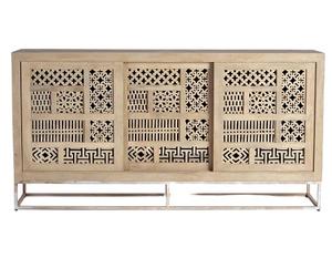 Aparador de Estilo Industrial, Mueble de Almacenamiento de Madera con Puertas Corredizas para Cocina, Dormitorio, Comedor - Product Image 1