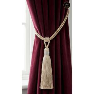 Luxury Tassel Curtain Tieback Polyester Rope Curtain Holdback Decorative <b>Tie</b> <b>Back</b> for Drapes Window Accessories Elegant Decor - Product Image 1
