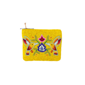 Floral Handmade Beaded Coin Pouches Artisan Made Coin Purse Hand Embroidery Seed Beads Coin Purses Trendy Latest Design - Product Image 2