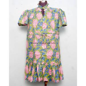 Vestidos de Playa Cortos de Verano para Mujer, Estilo Único, Hechos con Algodón Suave de Primera Calidad, Vestido de Manga Corta para Mujer - Product Image 2