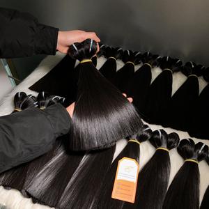 Prêt à expédier Extensions de cheveux vierges crus vietnamiens droits de couleur noire Cuticule de Sreach chaude non traitée de haute qualité alignée - Product Image 1