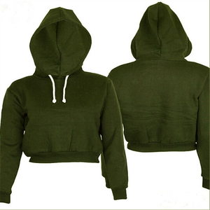 Haut court à capuche personnalisé pour femme, 100 % coton, décontracté, oversize, écologique, respirant, avec poches, pour l'automne - Product Image 5