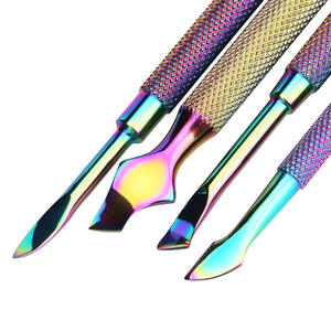 Empujador de cutículas desechable de acero inoxidable, herramienta de belleza para el cuidado de las uñas, bolígrafo de manicura de diseño mini ANAAIF - Product Image 5