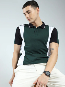Camiseta Polo de Punto de Manga Corta Informal para Hombre, Corte Regular, Cuello Alto y Cierre de Botones, Camisetas Polo de Poliéster/Algodón de Alta Calidad - Product Image 3