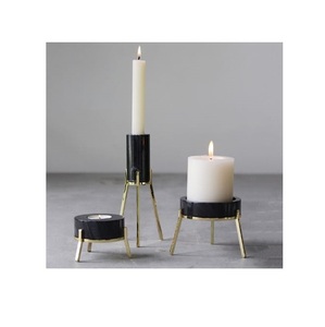 Portavelas Decorativos para el Hogar, Juego de 3 Portavelas para Velas de Té, Centro de Mesa para Bodas, Diseño Elegante - Product Image 1