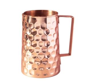 Copper <b>jug</b> set for premium reusable serving lifestyle water serving metal set with glasses durable reusable kitchen dining <b>drink</b> - Product Image 4