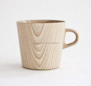 Venta Directa de Fábrica al por Mayor: Tazas de Café Vintage Ecológicas de Madera de Caucho Sólido con Asa para Camping - Product Image 4