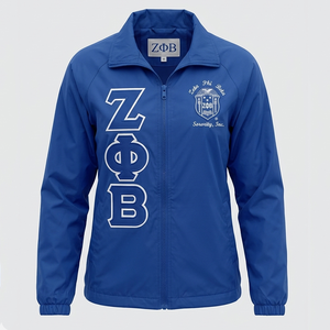 Zeta Phi Beta Sorority Embroidery Winter <b>Coaches</b> Jacket Unisex Polyester/Nylon Custom Made Windproof & Waterproof - Product Image 5