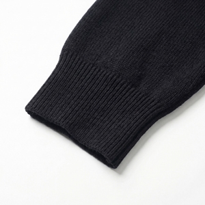 Suéter Negro de Punto con el Número 33 |   Suéter de punto vintage con paneles de malla |   Camiseta de manga larga estilo streetwear oversize |   Fabricante OEM Personalizado - Product Image 5