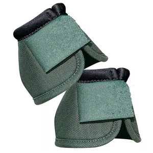 Bottes de protection pour chevaux, couleur unie, tissu respirant en maille, fermeture Velcro noire pour la protection des jambes, bottes de protection de couleur unie - Product Image 5