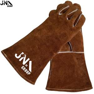 Gants de travail en cuir de vachette pleine fleur haute performance, très demandés, pour la protection des mains en milieu industriel et la soudure - Product Image 2