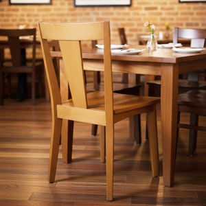 Chaise de salle à manger classique en teck de style mi-siècle avec dossier en T, qualité supérieure, résistante à l'eau, pour villa, hôtel, cuisine écologique, appartement - Product Image 4