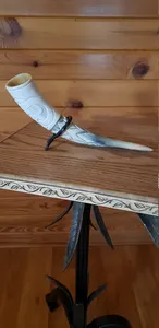 Cuenco Vikingo de Cuerno de Búfalo Pulido a Mano, Estilo Animal, con Soporte, Ecológico, Seguro y Portátil para Bebidas - Product Image 3