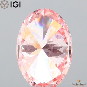 เพชร CVD ทรงรี ขนาด 2.50 กะรัต สีชมพูสดใส ระดับความสะอาด VVS2 พร้อมใบรับรอง IGI สำหรับแหวนแต่งงานหรือเป็นของขวัญ - Product Image 5