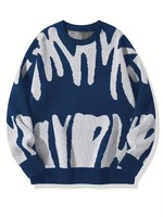 Pull en tricot à col rond pour homme, doux et chaud, à manches longues, décontracté, confortable, idéal pour le bureau en hiver