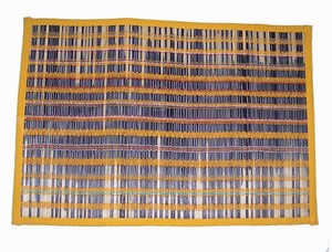 Handknit Dyed cora fiber dining table mat <b>Rectangle</b> Bamboo Eco-Friendly Reusable Durable Patterned Dining <b>Placemat</b> Home - Product Image 2