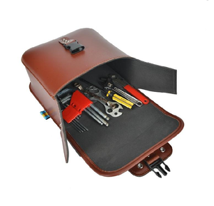 Sacs de selle de moto du fabricant en coton, nylon et polyester, sacoche latérale à outils, couleur personnalisée, sacoche à outils confortable pour la taille, fermeture à bouton-pression - Product Image 2