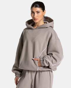 Sweat-shirt à capuche oversize pour femme, coupe ample, en polaire chaude, style streetwear décontracté, vêtements d'hiver - Product Image 1