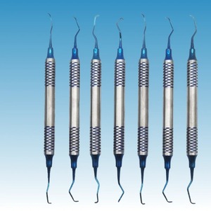 Juego de 7 piezas de curetas dentales manuales de acero inoxidable Gracey para periodoncia, raspadores subgingivales para cirugía dental - Product Image 3