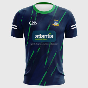 Camiseta de Fútbol Sublimada Personalizada de Alto Rendimiento, 100% Poliéster, Diseño Sólido para Jugadores de Irlanda - Product Image 1