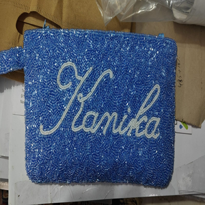 Elegante Bolso de Mano Blanco para Novia, Bordado con Cristales, con Correa de Cadena, de Lino Impermeable, para la Noche (Tamaño Personalizable) - Product Image 5