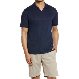 Camiseta de Manga Corta Azul Marino para Hombre, Corte Regular, Estampado Personalizado, Estilo Casual, 100% Algodón, Cuello Redondo, Transpirable - Product Image 3