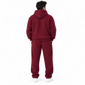 Conjunto de Sudadera con Capucha y Pantalones Deportivos para Hombre, Marca MANGOES FASHION, de Algodón y Felpa, Color Sólido, Estilo Casual, para Invierno, Ropa Deportiva, para Gimnasio y para Estar en Casa - Product Image 3