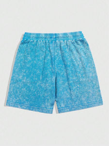 Pantalones Cortos Casuales Negros para Hombre, Personalizados, Lavados con Ácido, Cintura Elástica, Bolsillos Laterales, Hechos con Lona Ecológica - Product Image 2