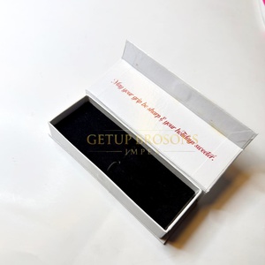 Custom Rigid <b>Gift</b> <b>Box</b> Ivory Board Rectangle Shape Hot Stamping Satin Liner High-End Jewelry Watch Eyewear Packaging - Product Image 1