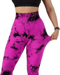 High Waist Seamless Gym <b>Leggings</b> Women Tummy Control Yoga Pants <b>Tie</b> <b>Dye</b> Sports Fitness Athletic Tights OEM Wholesale - Product Image 1