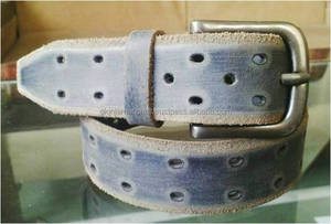 Ceintures en cuir épais de haute qualité, conception personnalisée, ceinture décontractée en cuir véritable avec boucle ardillon en laiton au prix de gros - Product Image 2