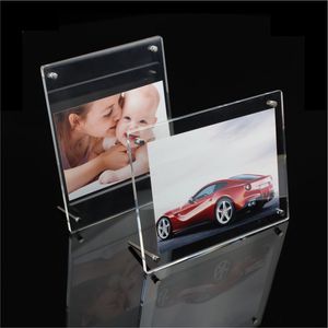 Wholesale Double Sided Clear <b>Acrylic</b> Magnetic Photo Frame Transparent Picture Frame <b>Block</b> Desktop <b>Acrylic</b> Photo Frame For Gift - Product Image 4