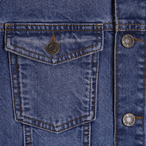 Veste en jean pour homme TAD SOURCING, bleu, coupe classique, boutonnée, délavée, 100% coton, coupe régulière, pour l'automne - Product Image 3