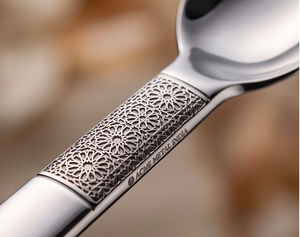 Premium <b>Moroccan</b> Laser Jali Cut Handle Cutlery Set Stainless Steel With <b>Mirror</b> Finished Perfect For Wedding Events And Hotels - Product Image 2