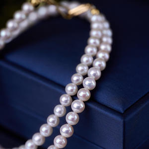 Collar de Plata S925 con Perlas Nucleadas de Agua Dulce de 5-6 mm para Mujer, Cadena de Clavícula con Diseño de Cielo Estrellado, Regalo para Novia - Product Image 4