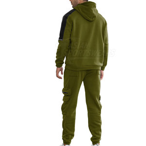 Survêtement d'hiver pour homme de haute qualité, design imprimé uni, 100% coton, respirant, séchage rapide, molleton, course à pied, entraînement, décontracté, urbain - Product Image 2