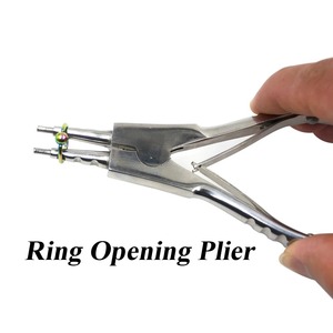 1Pc Surgical Steel Opening Closing Needle Ball Clamp <b>Plier</b> Different Open shape Tweezers Piercing Professional Puncture Tool - Product Image 5
