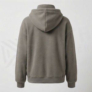 Custom Logo Sherpa Lined Hoodie Thick Fleece Sweatshirt For Men Womens High Quality Winter Warm Casual Activewear Gear - Product Image 2