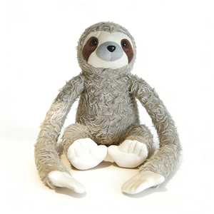 Peluche de Perezoso Personalizado, Peluche de Perezoso de Brazos Largos, Peluche de Perezoso Gris Rizado, Muñeco de Animal de la Selva Tropical - Product Image 1