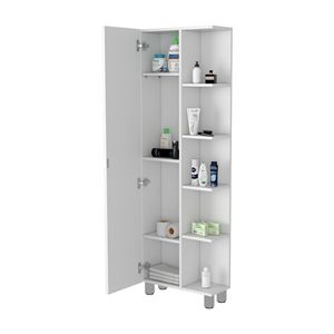 Mobiletto Porta Asciugamani Los Angeles con Cinque Ripiani e Una Divisoria per Uso Bagno - Product Image 6